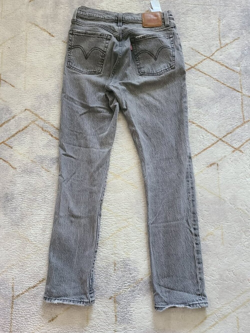 Levi’s 501 Women’s Jeans W25 L30 Gray Straight Leg Actual 28 Inseam